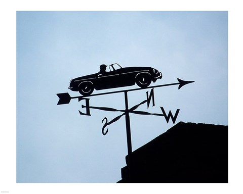 Framed Automotive Weathervane Print