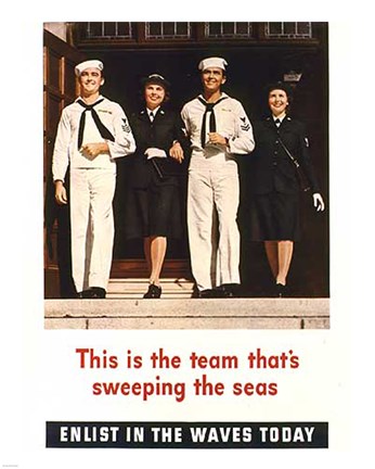 Framed Team Sweeping the Seas Print