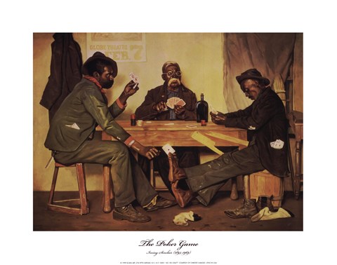 Framed Poker Game Print