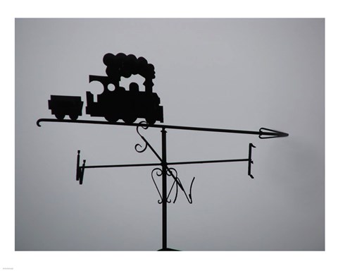 Framed Train Weathervane Print