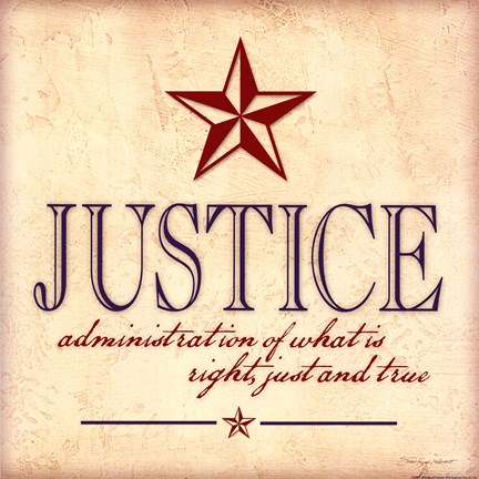 Framed Justice Print