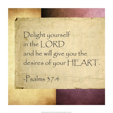 Framed Delight Yourself in the Lord Print