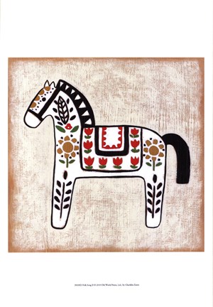 Framed Folk Song II Print