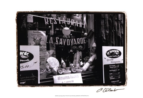 Framed Cafe Charm, Paris VI Print