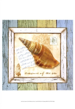 Framed Sea Treasures I Print