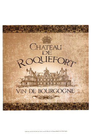 Framed Wine Label III Print