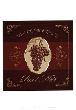 Framed Wine Label IV Print