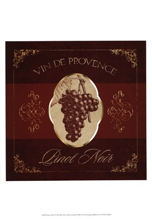 Framed Wine Label IV Print