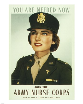 Framed You are Needed Now. Join the Army Nurse Corps Print