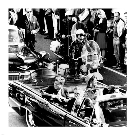 Framed JFK Motorcade Dallas, TX Print