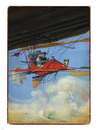 Framed Aerostatic Cabrio, H.G. Dart Print