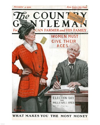 Framed Election Day 1922 Print