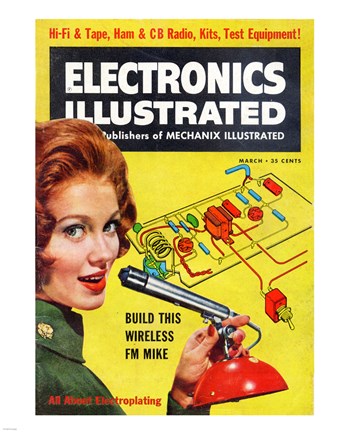 Framed Electronics Illustrated March, 1961 Print
