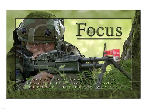 Framed Focus Affirmation Poster, USAF Print