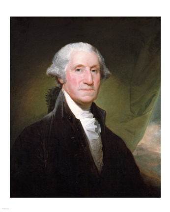 Framed George Washington, 1795 Print