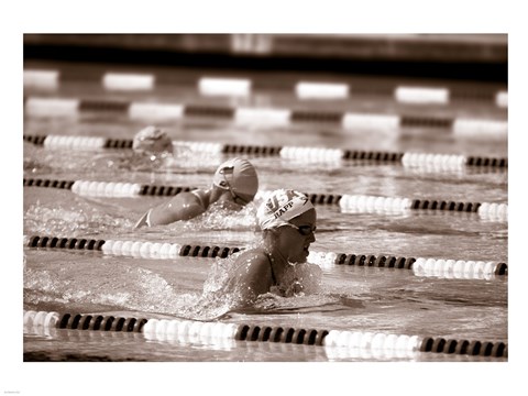Framed Swimming Event at the 1984 Summer Olympics Print