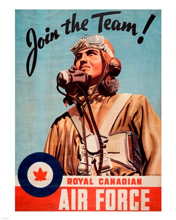 Framed Join the Team RCAF Print