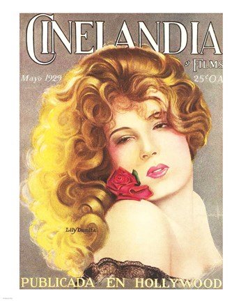 Framed Lili Damita CINELANDIA Magazine Print