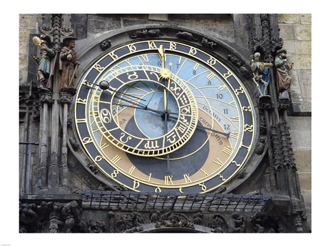 Framed Prague - Astronomical Clock Detail Print