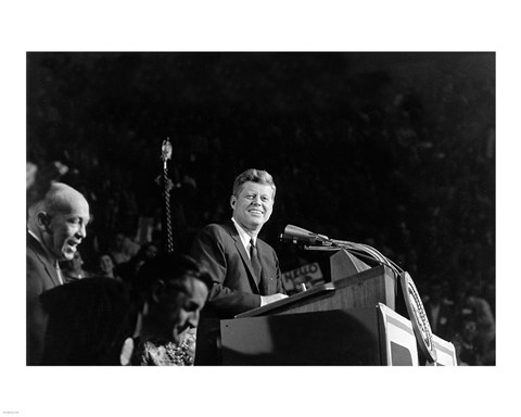 Framed President Addresses State Democratic Chairman George Farr Print