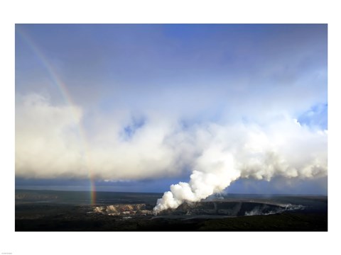 Framed Rainbow and Sulfur Dioxide Emissions from the Halema`uma`u Vent Print