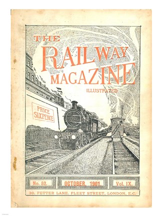 Framed Railway Magazine October 1901 Cover Print