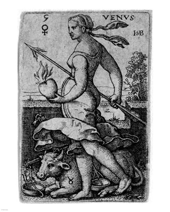 Framed Seven Planets - Taurus Print