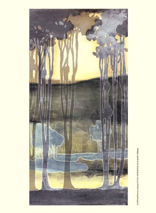 Framed Small Nouveau Landscape II Print