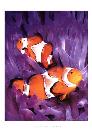 Framed Jeweled Fish I Print