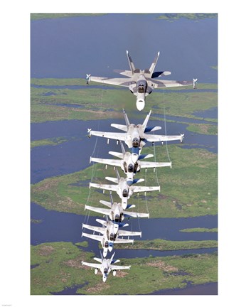 Framed FA-18 Hornets Print