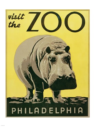 Framed Visit the Zoo - Philadelphia Print