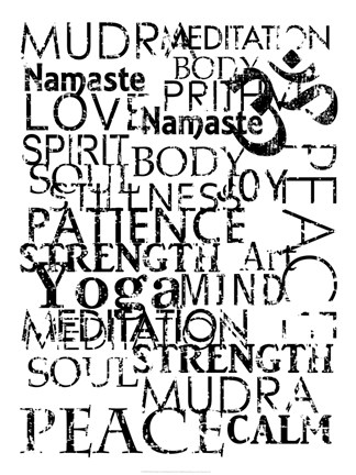 Framed Yoga Words Print