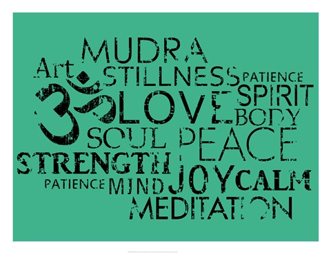Framed Yoga Words Print