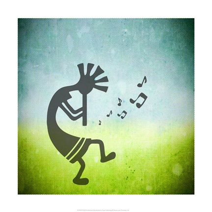 Framed Kokopelli Music II Print