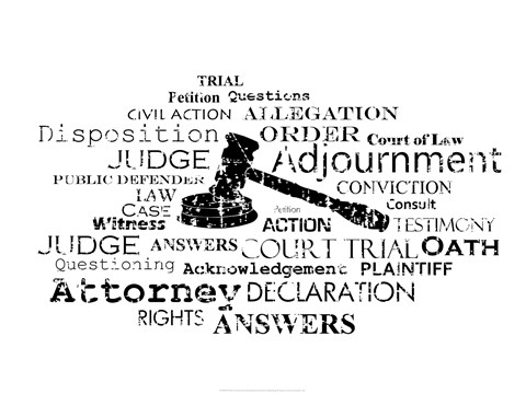 Framed Law Words Print