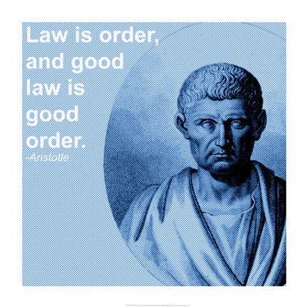 Framed Aristotle Law Quote Print