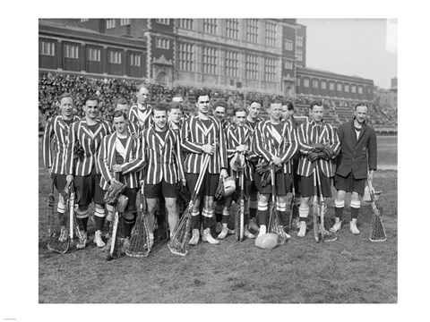 Framed 1909 Lacrosse Team Print