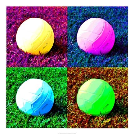 Framed Volleyball Pop Art Print