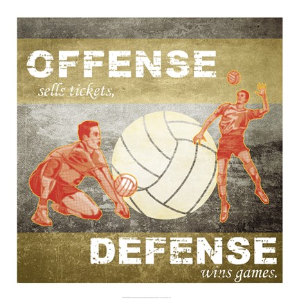 Framed Offense, Defense Print