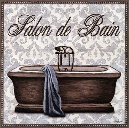 Framed Salon de Bain Square Print