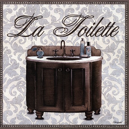 Framed La Toilette Square Print