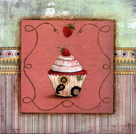 Framed CUPCAKE DELIGHT I Print