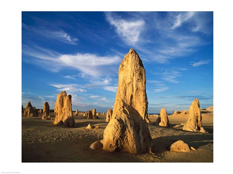 Framed Rocks in the desert, The Pinnacles, Nambung National Park, Australia Print