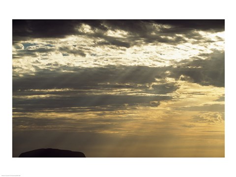 Framed Clouds Over Ayers Rock, Australia Print
