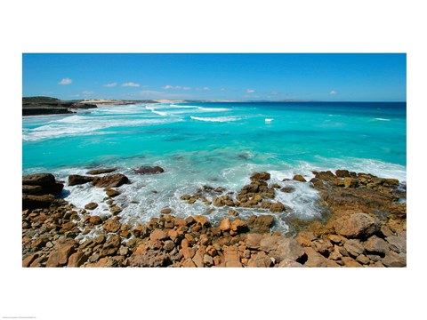 Framed Rocks on the coast, Sleaford Bay, Australia Print