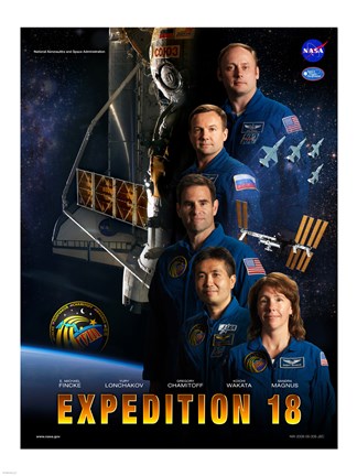 Framed Expedition 18 Crew Poster Print