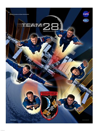 Framed Expedition 28 Supermen Crew Poster Print