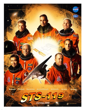 Framed STS 119 Mission Poster Print