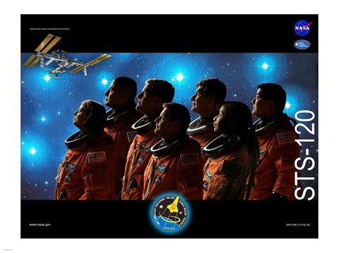 Framed STS 120 Mission Poster Print