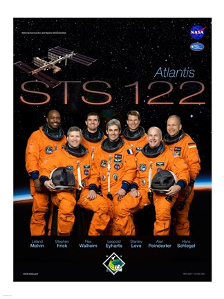 Framed STS 122 Mission Poster Print